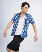 Áo Sơ Mi Ngắn Tay Nam Họa Tiết Con Thuyền 3025A