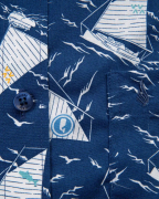 Áo Sơ Mi Ngắn Tay Nam Họa Tiết Con Thuyền 3025A