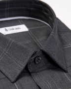 Áo Sơ Mi Ngắn Tay Nam Họa Tiết Kẻ 2049 Xám