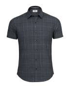 Áo Sơ Mi Ngắn Tay Nam Họa Tiết Kẻ 2049 Xám