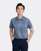 Áo Sơ Mi Ngắn Tay Nam Họa Tiết Kẻ 3012A