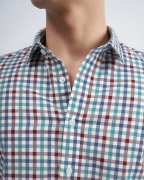 Áo Sơ Mi Ngắn Tay Nam Họa Tiết Kẻ 3021 - Xanh Lá Cây