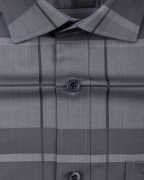 Áo Sơ Mi Ngắn Tay Nam Họa Tiết Kẻ 3029 - Xám