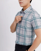 Áo Sơ Mi Ngắn Tay Nam Họa Tiết Kẻ 3033