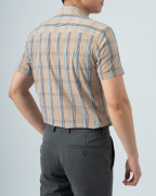 Áo Sơ Mi Ngắn Tay Nam Họa Tiết Kẻ 4021