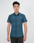 Áo Sơ Mi Ngắn Tay Nam Họa Tiết Kẻ 4032A