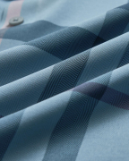 Áo Sơ Mi Ngắn Tay Nam Họa Tiết Kẻ 5021 - Xanh