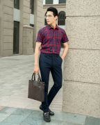 Áo Sơ Mi Ngắn Tay Nam Họa Tiết Kẻ Caro 3019A