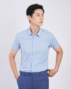 Áo Sơ Mi Ngắn Tay Nam Họa Tiết Kẻ Chìm 2047