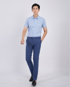 Áo Sơ Mi Ngắn Tay Nam Họa Tiết Kẻ Chìm 2047