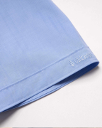 Áo Sơ Mi Ngắn Tay Nam Họa Tiết Kẻ Chìm 2051 Xanh Da Trời