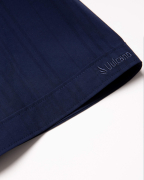 Áo Sơ Mi Ngắn Tay Nam Họa Tiết Kẻ Chìm 2052 Xanh Tím Than