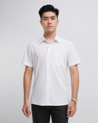 Áo Sơ Mi Ngắn Tay Nam Họa Tiết Kẻ Chìm 4031W