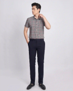 Áo Sơ Mi Ngắn Tay Nam Họa Tiết Kẻ Ô 3015