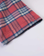 Áo Sơ Mi Ngắn Tay Nam Họa Tiết Kẻ Phối 3020 - Đỏ