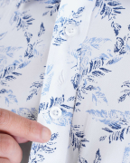 Áo Sơ Mi Ngắn Tay Nam Họa Tiết Lông Vũ 4037A