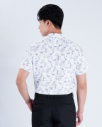 Áo Sơ Mi Ngắn Tay Nam Họa Tiết Lông Vũ 4037A