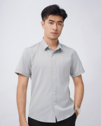 Áo Sơ Mi Ngắn Tay Nam Họa Tiết Xéo Chìm 4039A