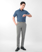 Áo Sơ Mi Ngắn Tay Nam In Họa Tiết 5016 - Xanh Đậm