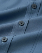 Áo Sơ Mi Ngắn Tay Nam In Họa Tiết 5016 - Xanh Đậm