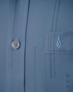 Áo Sơ Mi Ngắn Tay Nam In Họa Tiết 5016 - Xanh Đậm