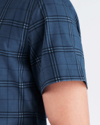 Áo Sơ Mi Ngắn Tay Nam Kẻ Caro 4029 - Xanh Đậm