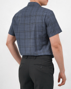 Áo Sơ Mi Ngắn Tay Nam Kẻ Caro 4029 - Xanh Tím Than
