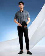 Áo Sơ Mi Ngắn Tay Nam Kẻ Ô 5017 - Xanh Đậm