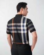 Áo Sơ Mi Ngắn Tay Nam Kẻ Ô 5023C Đen - Đen