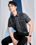 Áo Sơ Mi Ngắn Tay Nam Kẻ Ô 5023C Đen - Xám Đậm