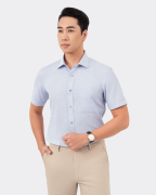 Áo Sơ Mi Ngắn Tay Nam Kẻ Ô Nhỏ 4024