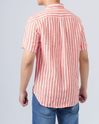 Áo Sơ Mi Ngắn Tay Nam Kẻ Sọc Cam 4012A