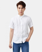 Áo Sơ Mi Ngắn Tay Nam Linen 4011 - Trắng