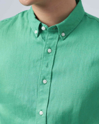 Áo Sơ Mi Ngắn Tay Nam Linen 4011 - Xanh Lá Cây
