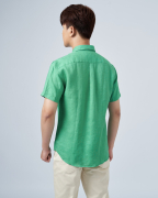 Áo Sơ Mi Ngắn Tay Nam Linen 4011 - Xanh Lá Cây