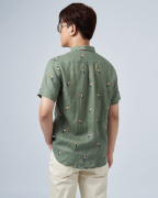 Áo Sơ Mi Ngắn Tay Nam Linen Họa Tiết 4013A