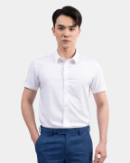 Áo Sơ Mi Ngắn Tay Nam Màu Trắng 4001W