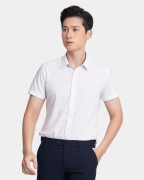 Áo Sơ Mi Ngắn Tay Nam Màu Trắng 5049W