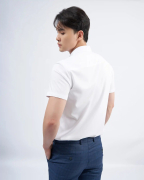 Áo Sơ Mi Ngắn Tay Nam Trơn 3032 - Trắng