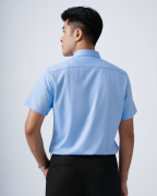 Áo Sơ Mi Ngắn Tay Nam Trơn 4030 - Xanh Da Trời