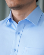 Áo Sơ Mi Ngắn Tay Nam Trơn 4030 - Xanh Da Trời