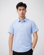 Áo Sơ Mi Ngắn Tay Nam Trơn 4046