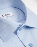 Áo Sơ Mi Ngắn Tay Nam Vải Vân Chéo 3016 - Xanh Da Trời