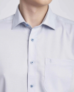 Áo Sơ Mi Ngắn Tay Nam Vải Vân Xước 3017 - Xám Nhạt