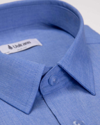 Áo Sơ Mi Ngắn Tay Nam Vải Xước 2022 Xanh Da Trời