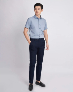 Áo Sơ Mi Ngắn Tay Nam Vân Vải Xước 3018A