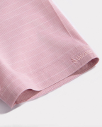 Áo Sơ Mi Ngắn Tay Sợi Sen Kẻ Chìm 2017 Hồng