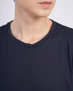 Áo Thun Nam Modal Trơn 2035 Xanh Tím Than