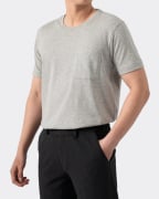 Áo Thun Nam Trơn Dáng Có Túi Ngực 4001