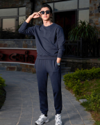 Bộ Nỉ Nam Dáng Thể Thao 2002 - Xanh Tím Than